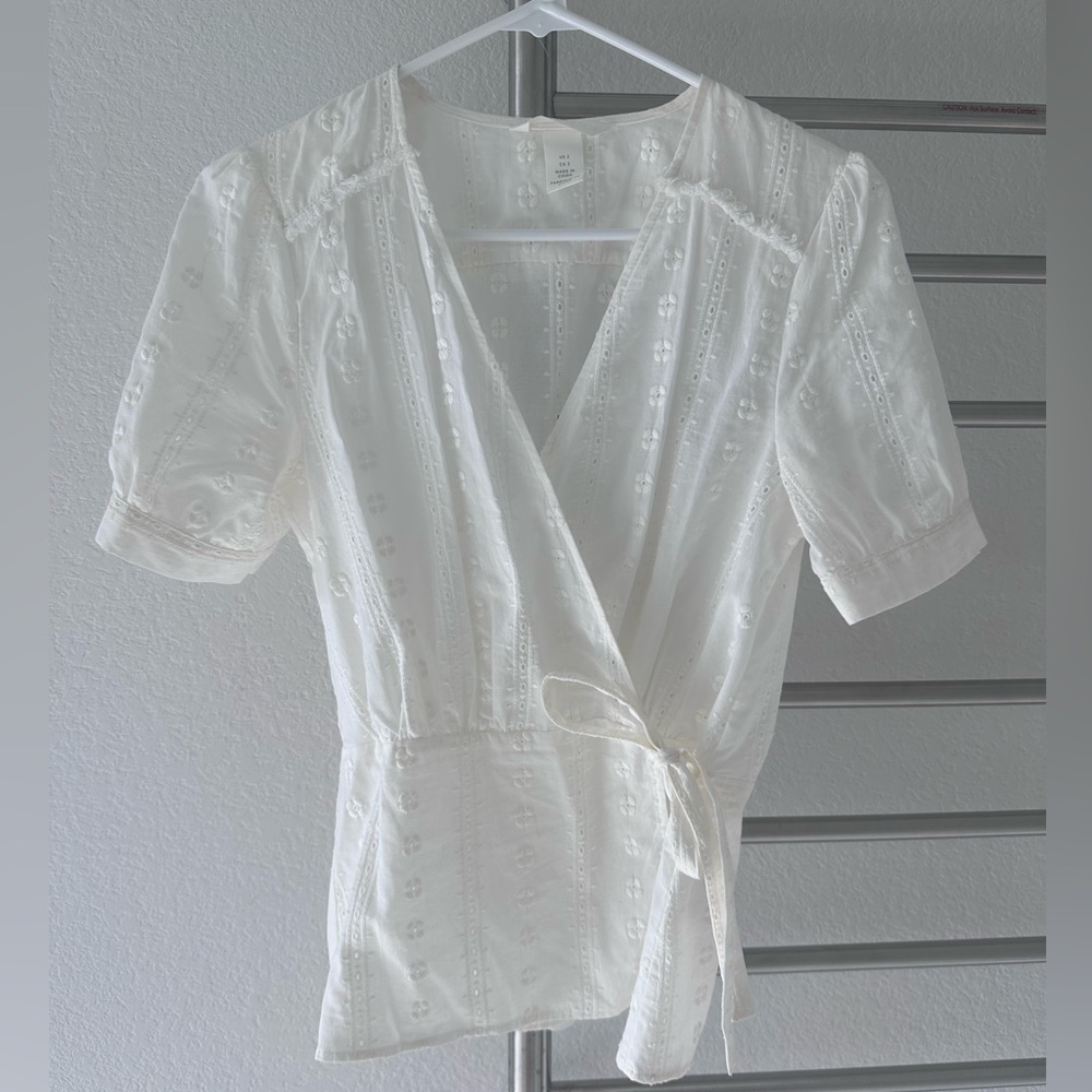 H&M eyelet wrap top